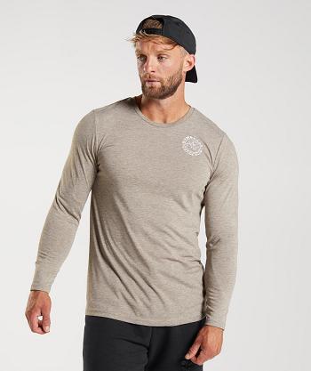 Gymshark Legacy Long Sleeve Herr Grå | SE 3652MQZ